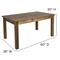 Merrick Lane Rectangular Antique Solid Pine Farm Dining Table